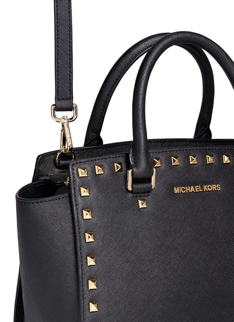 michael kors selma satchel studded|Michael Kors Selma Bags & Handbags for Women .